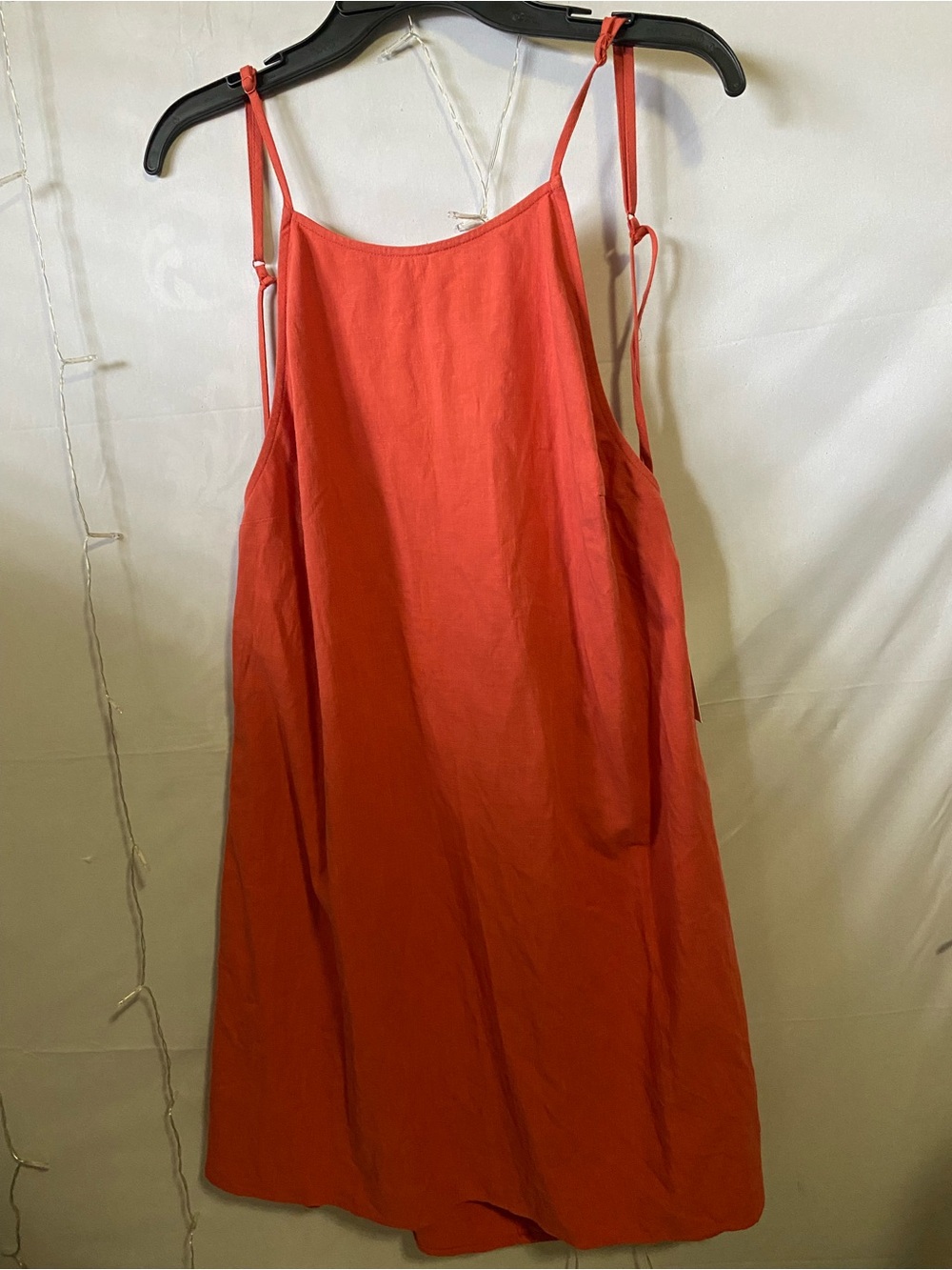 Simple Red Spaghetti Strap Sundress